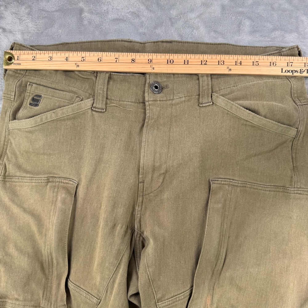 G-Star Raw Skinny Cargo Pants Men's 34x36 Green Tactical Utility Zip Pkt 3D - Picture 2 of 13